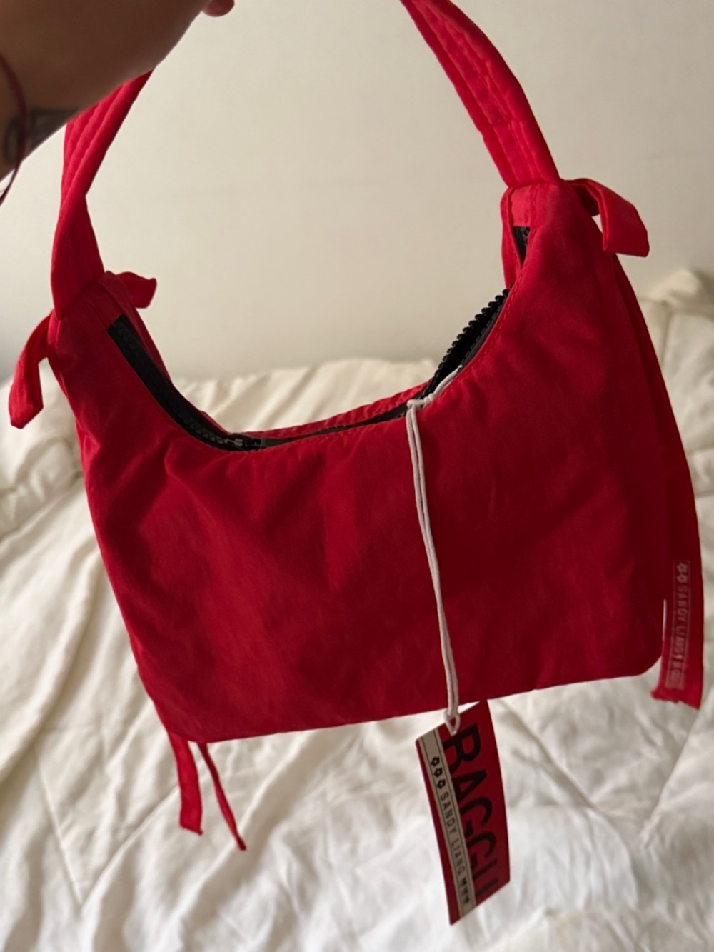BAGGU x Sandy Liang Mini Bow Bag - Candy Apple NWT